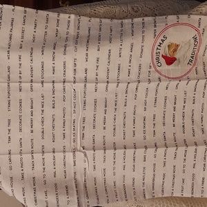 Nwt Hallmark Christmas TRADITIONS Kitchen TOWEL 100% Cotton